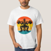 Retro Sunset Bodybuilding T-Shirt - Men's Fitness  (Vorderseite)