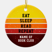 Retro Sunset Book Club Sleep Wiederholung Keramik Ornament (Vorne)