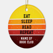 Retro Sunset Book Club Sleep Wiederholung Keramik Ornament (Links)