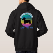 Retro Sunset Bringt Ihre Dackel auch eine Socke? Hoodie (Rückseite)