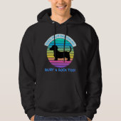 Retro Sunset Bringt Ihre Dackel auch eine Socke? Hoodie (Vorderseite)
