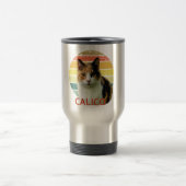 Retro Sunset Calico Moggy Cat Reisebecher (Mittel)