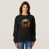 Retro Sunset Cane Corso Dog Design Sweatshirt (Vorne ganz)