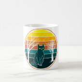 Retro Sunset Cat Anime Kawaii Art Kaffeetasse (Mittel)