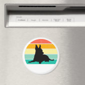 Retro Sunset Chihuahua Magnet (In Situ (Geschirrspüler))