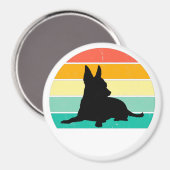 Retro Sunset Chihuahua Magnet (Vorderseite/Rückseite)