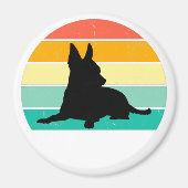 Retro Sunset Chihuahua Magnet (Vorne)