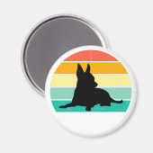 Retro Sunset Chihuahua Magnet (Vorderseite/Rückseite)