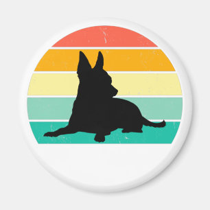 Retro Sunset Chihuahua Magnet
