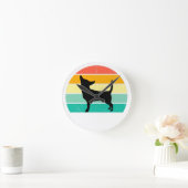 Retro Sunset Chihuahua Runde Wanduhr (Zuhause)