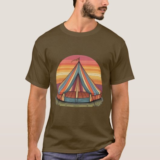 Retro Sunset Circus Zent T-Shirt (Vorderseite)