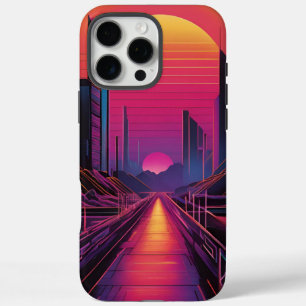 Retro Sunset City iPhone Case Vaporwave Ästhetik