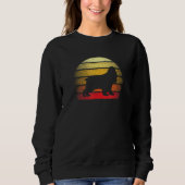 Retro Sunset Cocker Spaniel Dog Design Sweatshirt (Vorderseite)