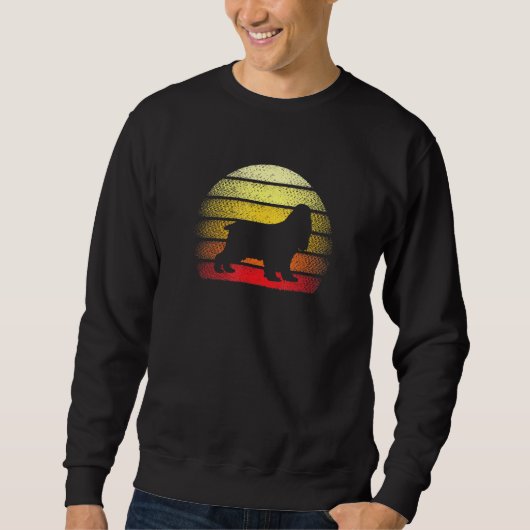 Retro Sunset Cocker Spaniel Dog Design Sweatshirt (Vorderseite)