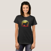 Retro Sunset Cocker Spaniel Dog Design T-Shirt (Vorne ganz)