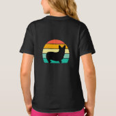 Retro Sunset Corgi T - Shirt (Rückseite)