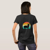 Retro Sunset Corgi T - Shirt (Schwarz voll)