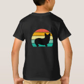 Retro Sunset Corgi T - Shirt (Rückseite)