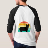 Retro Sunset Corgi T - Shirt (Rückseite)