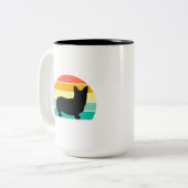 Retro Sunset Corgi Tasse (Vorderseite Links)