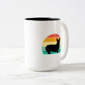 Retro Sunset Corgi Tasse (VorderseiteRechts)