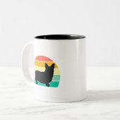 Retro Sunset Corgi Tasse (Vorderseite Links)