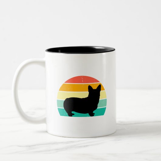 Retro Sunset Corgi Tasse (Links)