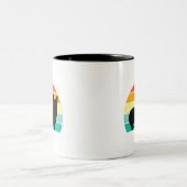 Retro Sunset Corgi Tasse (Mittel)