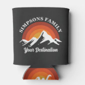 Retro Sunset Custom Family Vacacation Group Matchi Dosenkühler (Rückseite)