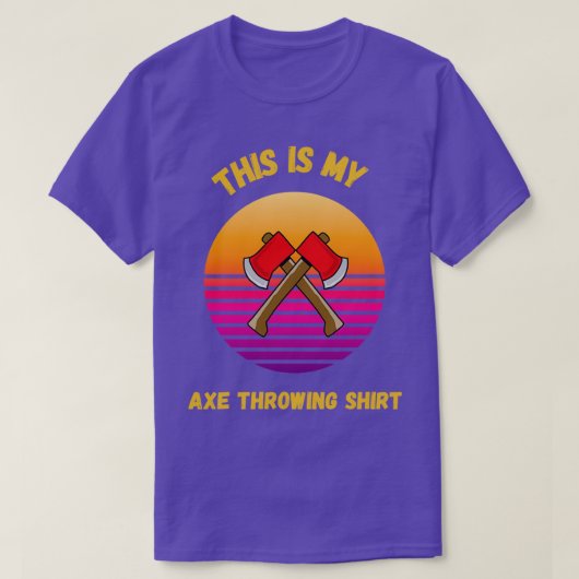Retro Sunset Das ist mein Ax Throwing ShirtFunny W T-Shirt (Design vorne)