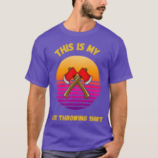 Retro Sunset Das ist mein Ax Throwing ShirtFunny W T-Shirt