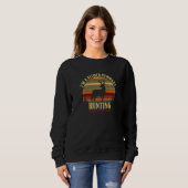 Retro Sunset Deer Retired GYMNAST New Job Hunting Sweatshirt (Vorne ganz)