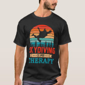 Retro Sunset Design Skydiving Geschenk für lustige T-Shirt (Vorderseite)