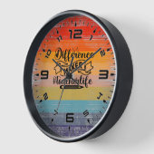 Retro Sunset Differenzial Maker #Teacherlife Uhr (Winkel)