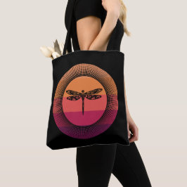 Retro Sunset Dragonfly Tasche