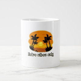 Retro Sunset Dreams Jumbo-Tasse