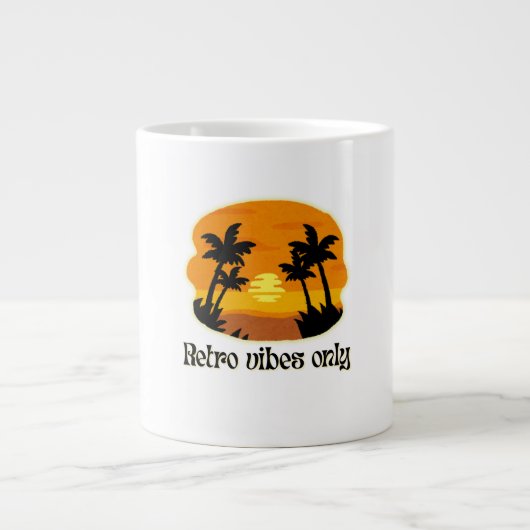 Retro Sunset Dreams Jumbo-Tasse (Vorderseite)