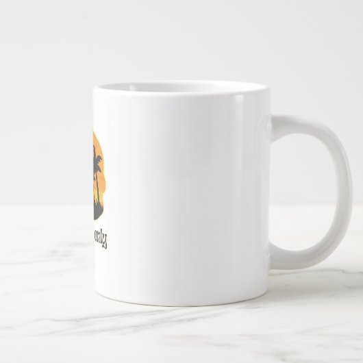 Retro Sunset Dreams Jumbo-Tasse (Rechts)