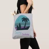 Retro Sunset - Entschuldigung, ich bin beschäftigt Tasche (Von Nahem)