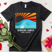 Retro Sunset Family Urlaub Wiedersehen Beach Somme T-Shirt