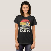 Retro Sunset Fischen Echter Cooler Vater T-Shirt (Vorne ganz)