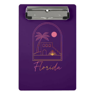 Retro Sunset Florida Vibe Mini Klemmbrett