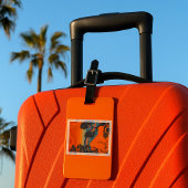 Retro Sunset Forest Landschaft Abstrakt Gepäckanhänger