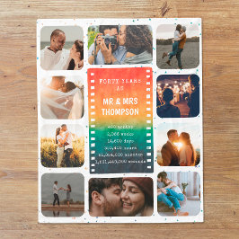 Retro Sunset Foto Fleecedecke