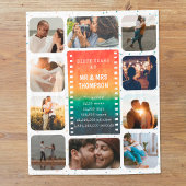 Retro Sunset Foto Fleecedecke