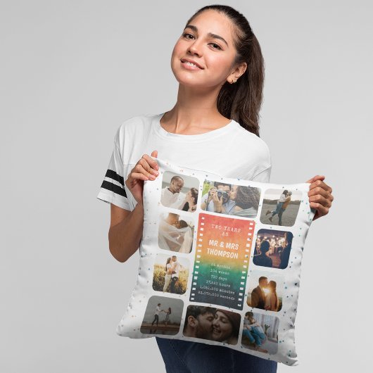 Retro Sunset Foto Kissen