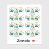 Retro Sunset Foto Vathers Day Best Cat Vater jemal Aufkleber (Blatt)