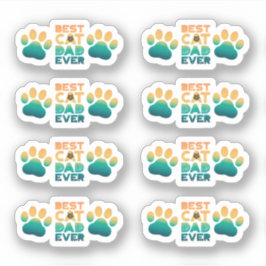 Retro Sunset Foto Vathers Day Best Cat Vater jemal Aufkleber