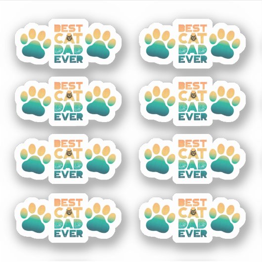 Retro Sunset Foto Vathers Day Best Cat Vater jemal Aufkleber (Vorderseite)