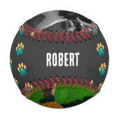 Retro Sunset Foto Vathers Day Best Cat Vater jemal Baseball (Rückseite)